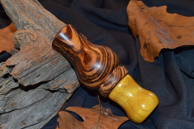 Zebrawood with Osage Orange insert. NC Swamp Buster duck call