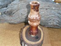 Maple call with burl on mesquite wood display